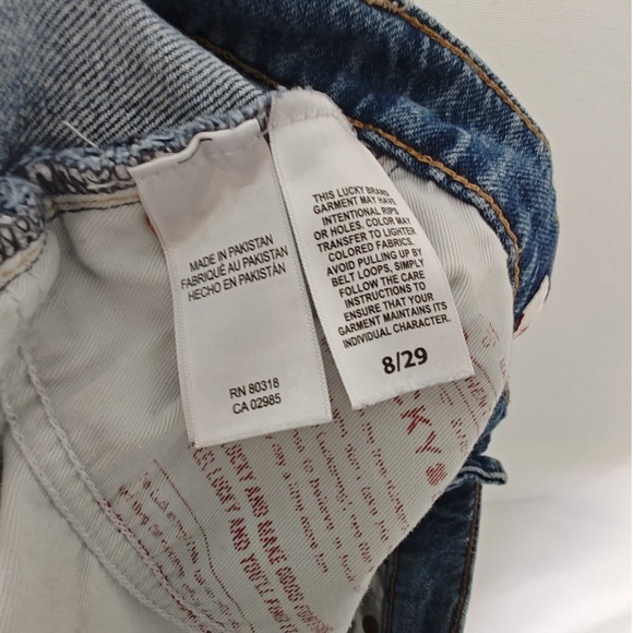 Lucky Brand Shorts Denim Jean Cutoff High Rise Mom Button Fly 8 29‎ Cotton Blend - Picture 9 of 10